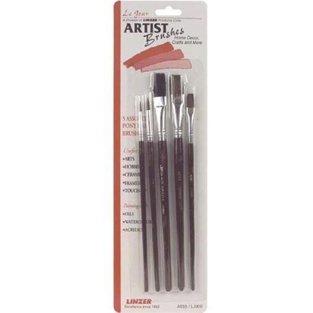 image of J.R. Edwards Pony Hair 5-Brush Assorted Set