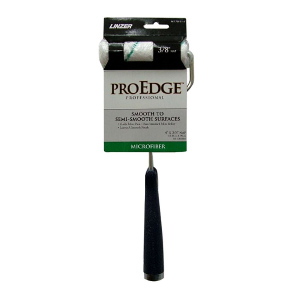 image of Pro Edge 4 in. W Mini Paint Roller Frame and Cover Threaded End