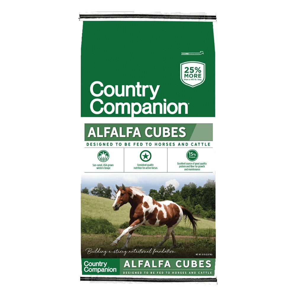 image of Premium Alfalfa Cubes, 50-lb Bag
