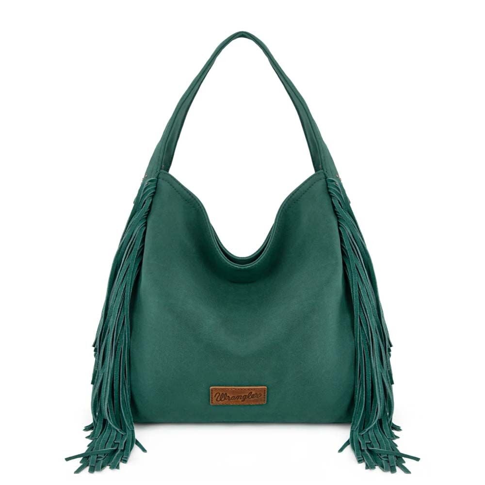 image of Women's Fringe Studded Hobo Bag