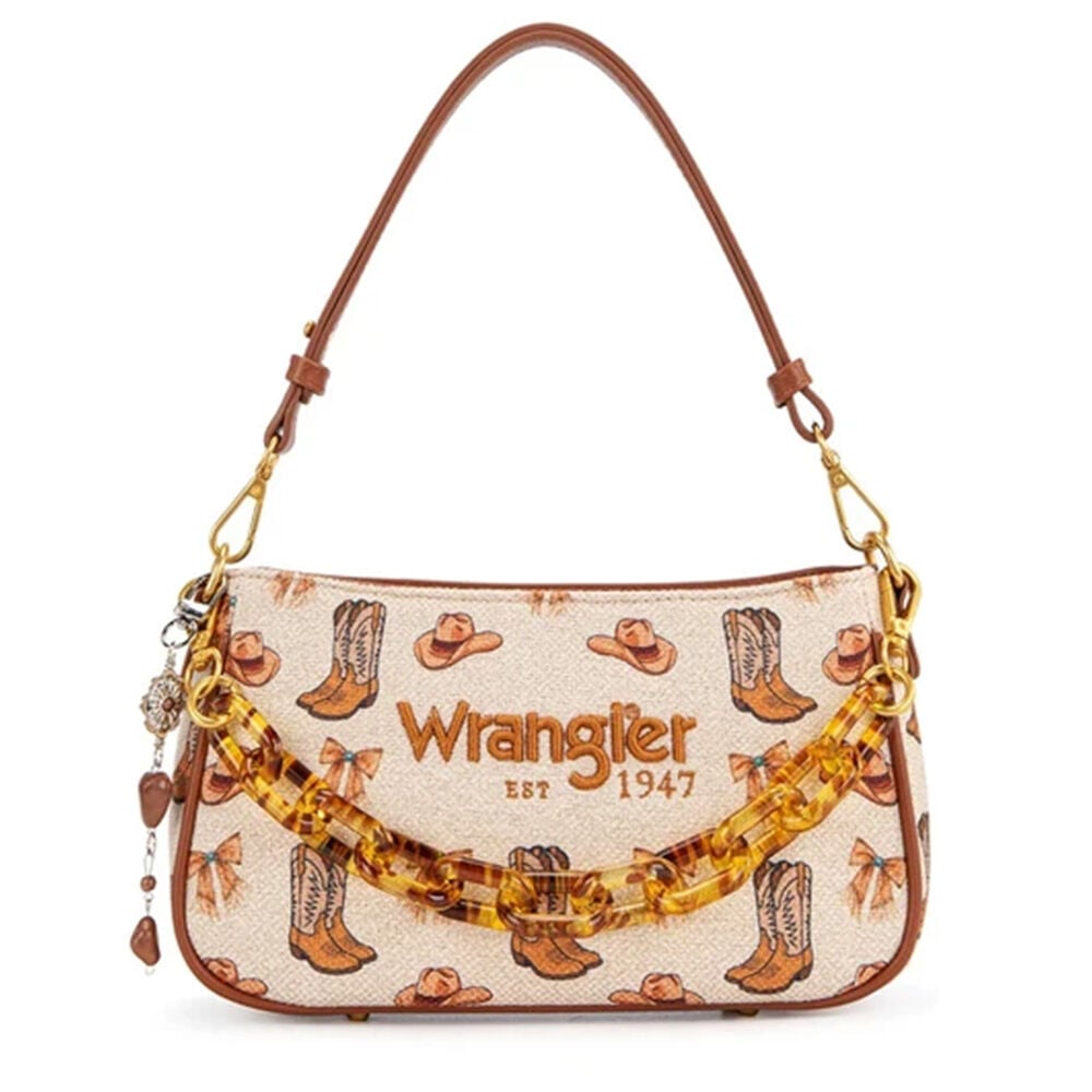 image of Women's Western Cowboy Print Baguette Shoulder Bag