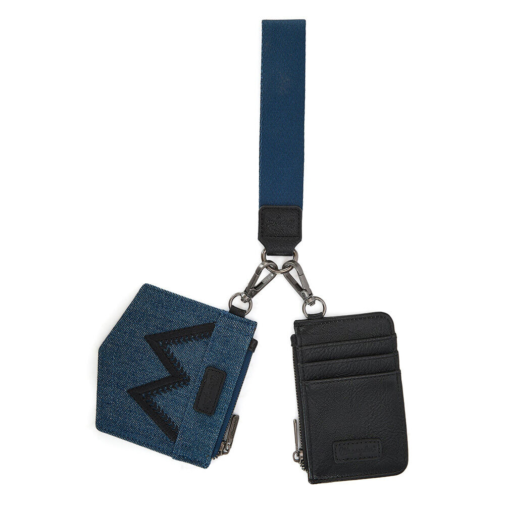 image of Women's Logo Embroidered Dual Pouch Wristlet