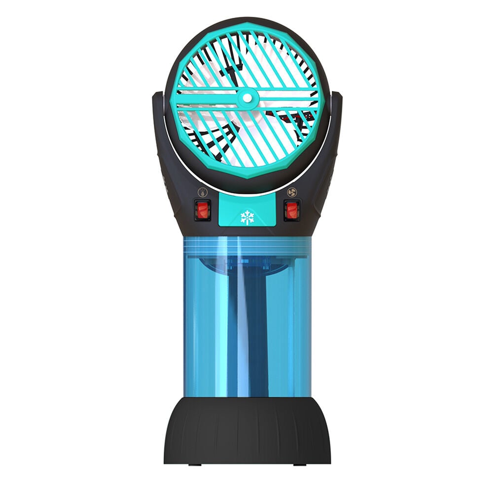 image of AlphaCool High-Velocity Portable Misting Fan, Teal Blue