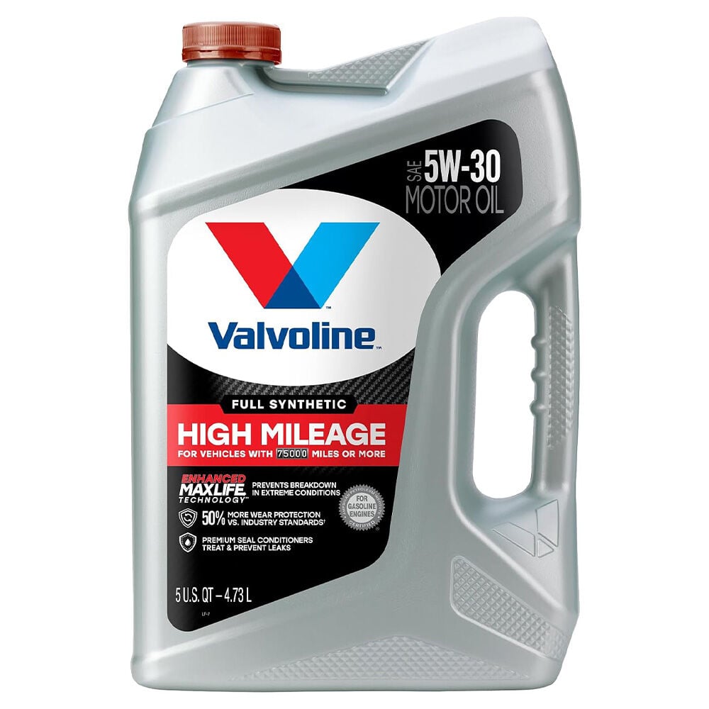 image of 5W-30 Motor Oil- Full Synthetic High Mileage with MaxLife Technology, 5 qt