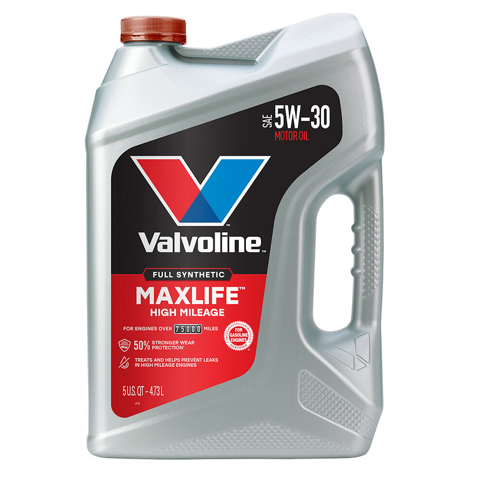 image of MaxLife High Mileage Full Synthetic 5W-30 Motor Oil, 5 qt