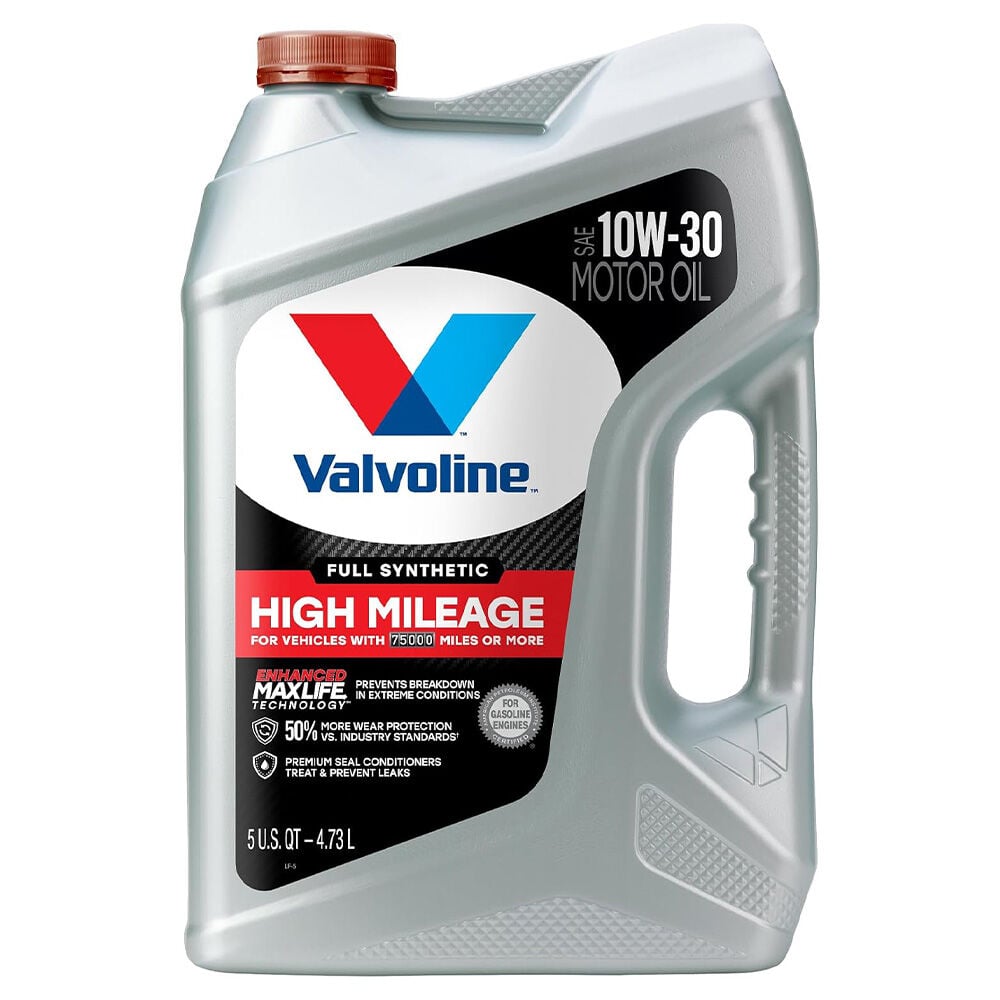 image of 10W-30 Motor Oil- Full Synthetic High Mileage with MaxLife Technology, 5 qt