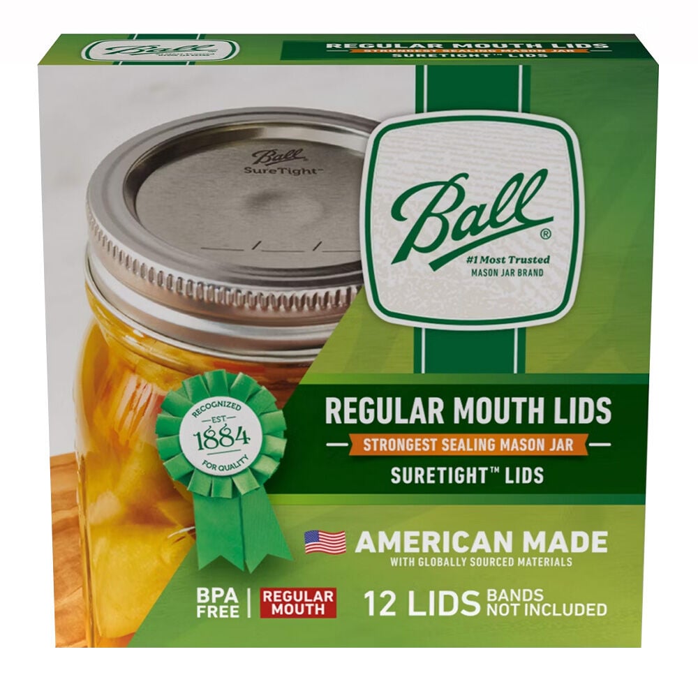 image of Regular Mouth Jar Lids, 12 pk