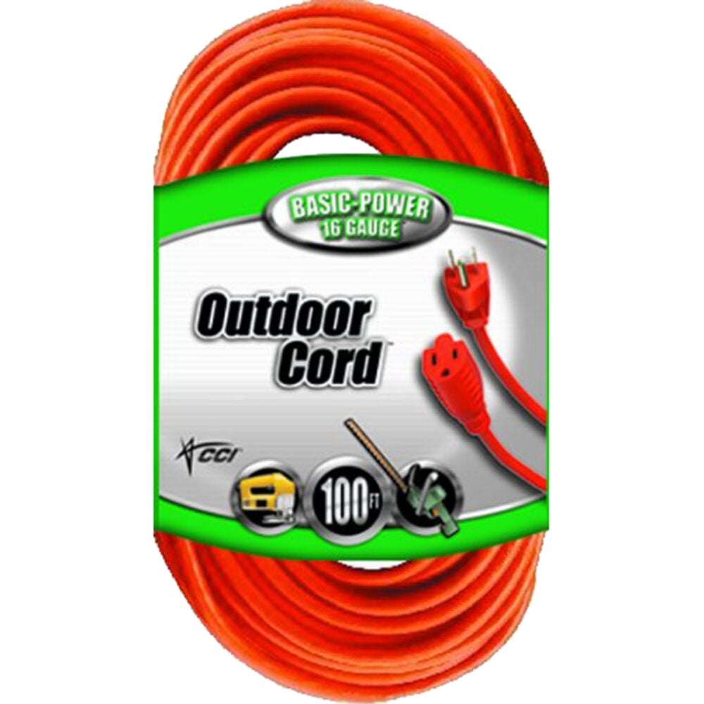 image of Extension Cord, 16/3, 100 ft