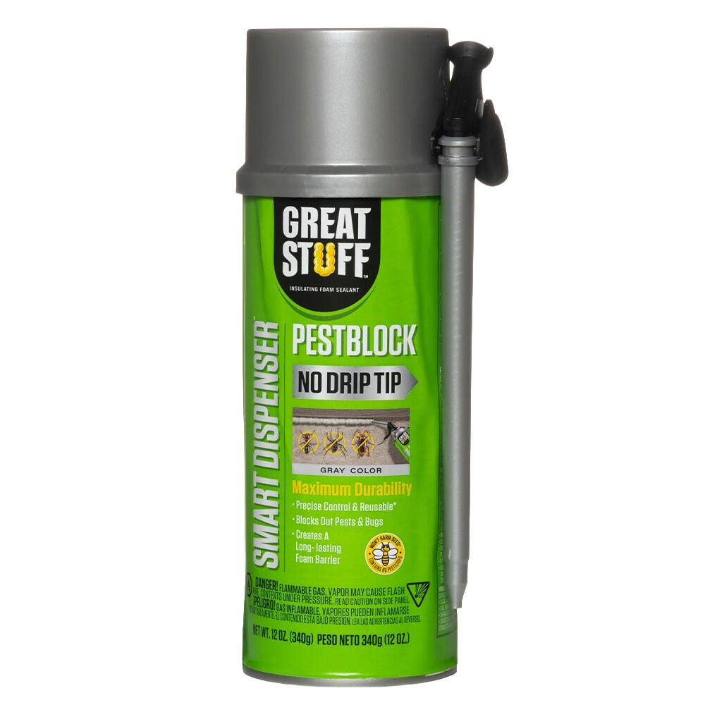 image of Pestblock Insulating Foam Sealant with Smart Dispenser, 12 oz