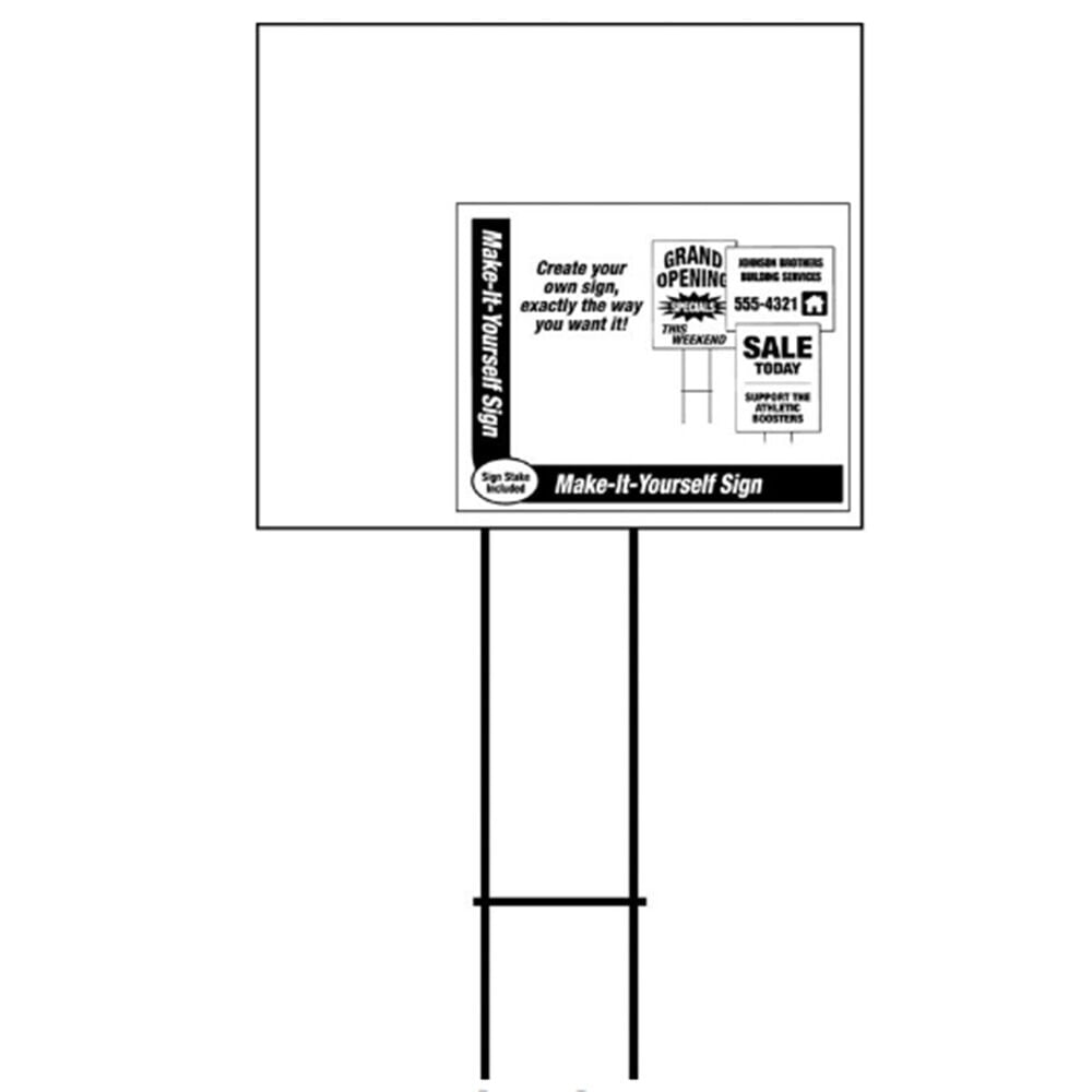image of LBL-7 Blank Corrugated Plastic Lawn Signs, 20 x 24- Inch