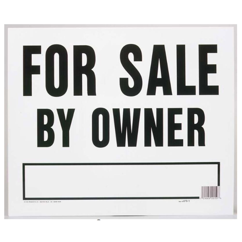 image of English For Sale by Owner Sign Plastic 23 in. H x 24 in. W