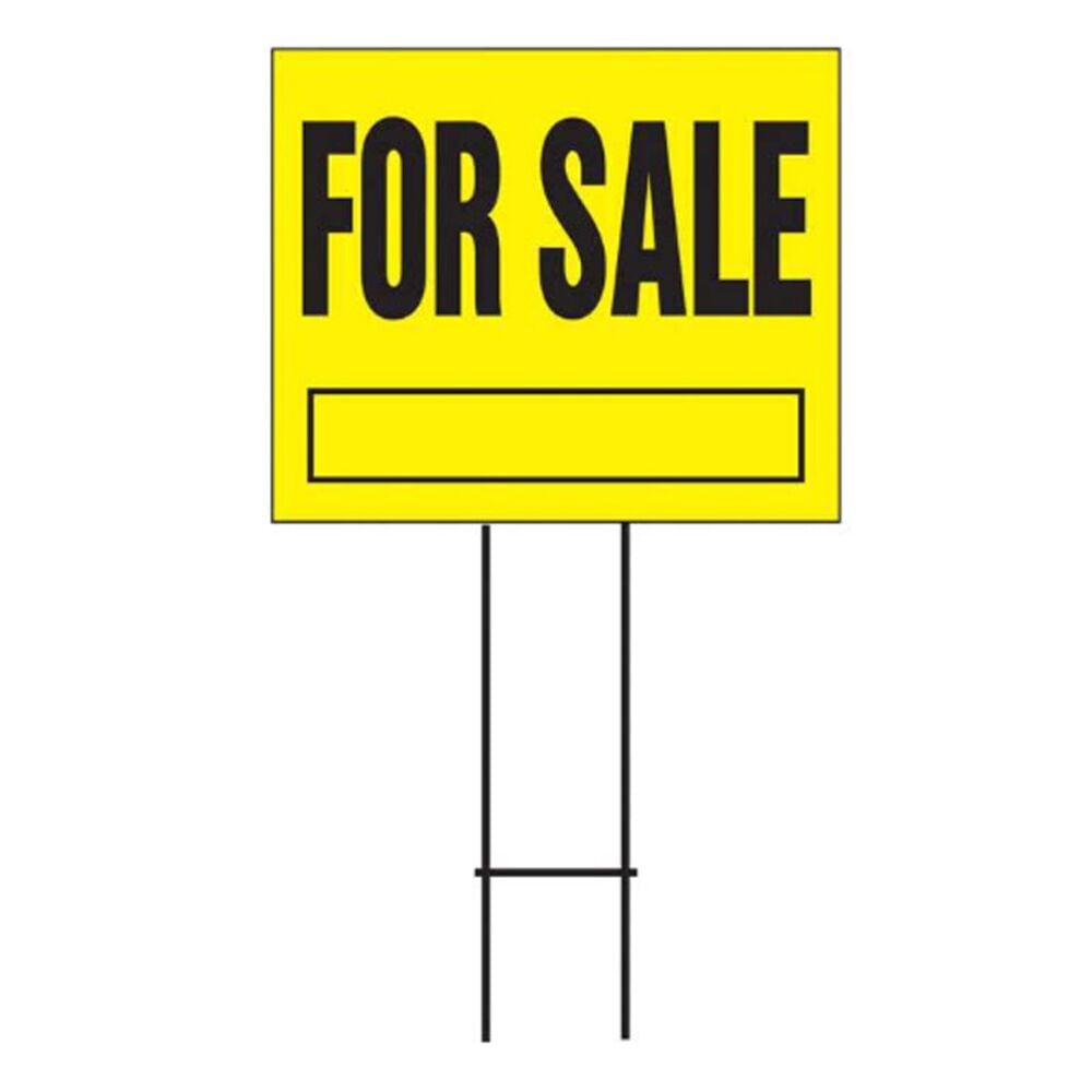 image of English For Sale Sign Plastic 19 in. H x 24 in. W