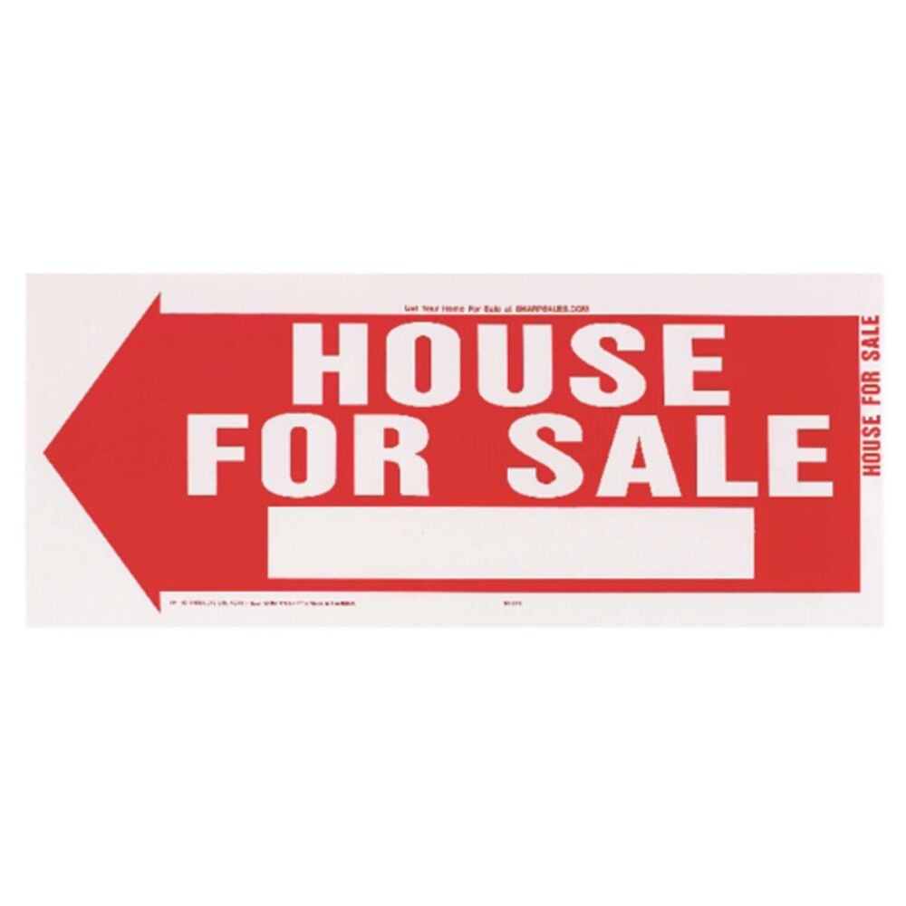 image of English House for Sale Sign Plastic 10 in. H x 24 in. W