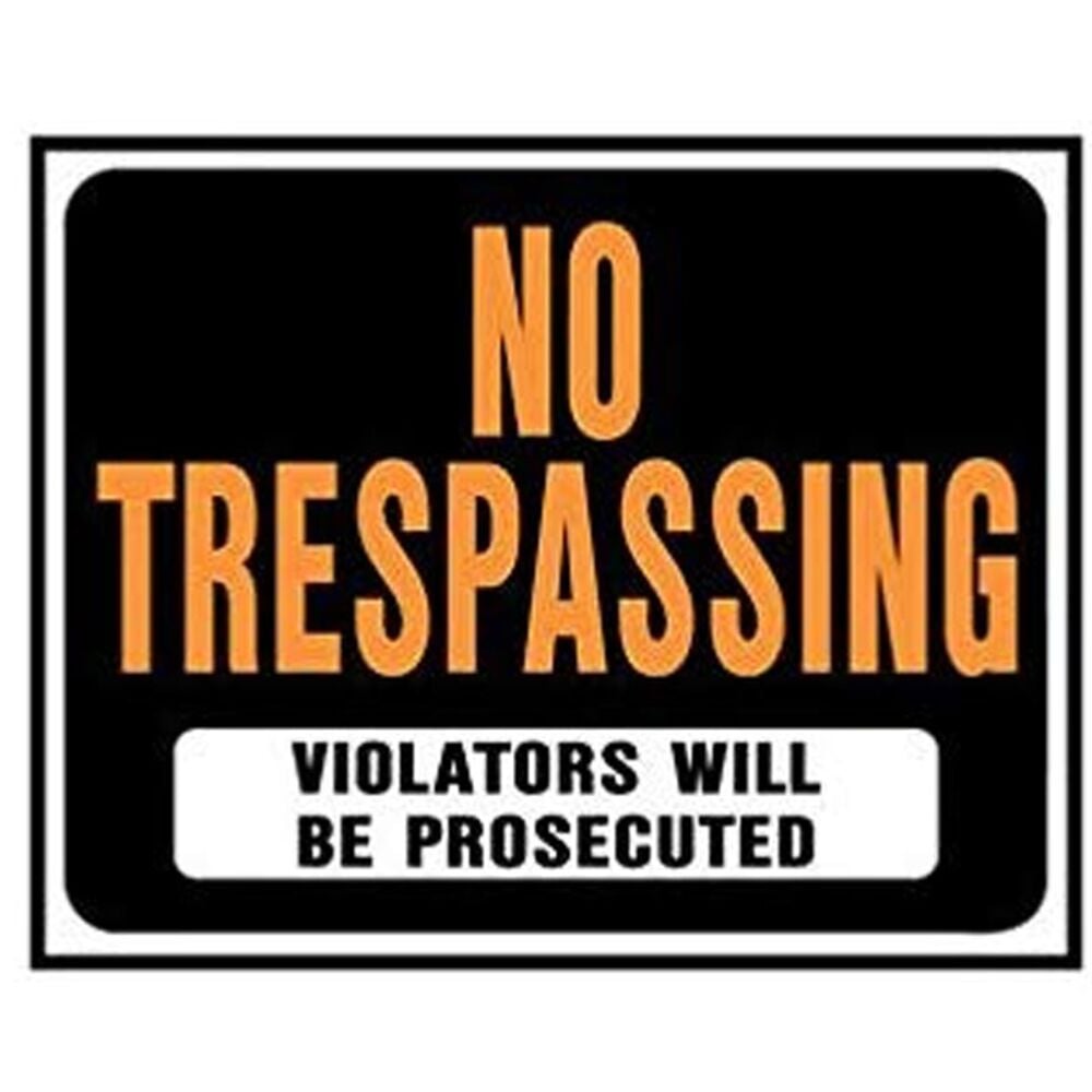 image of SP-104 15-Inch X 19-Inch Plastic No Trespassing Sign