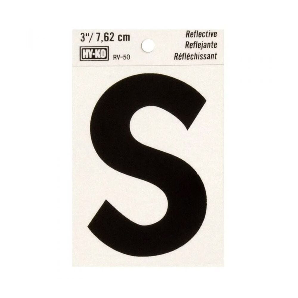 image of 3 in Reflective Letters S