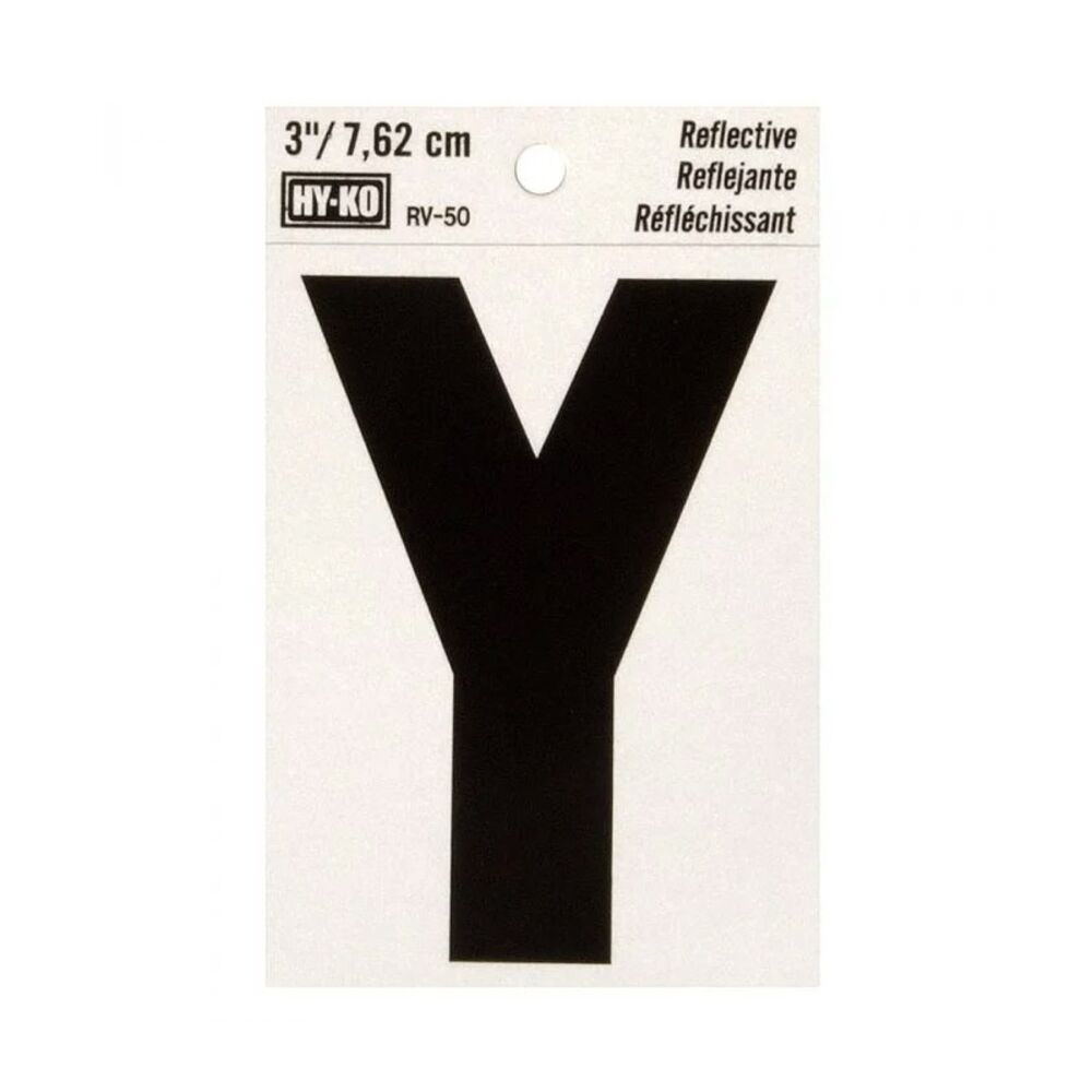 image of 3 in Reflective Letters Y