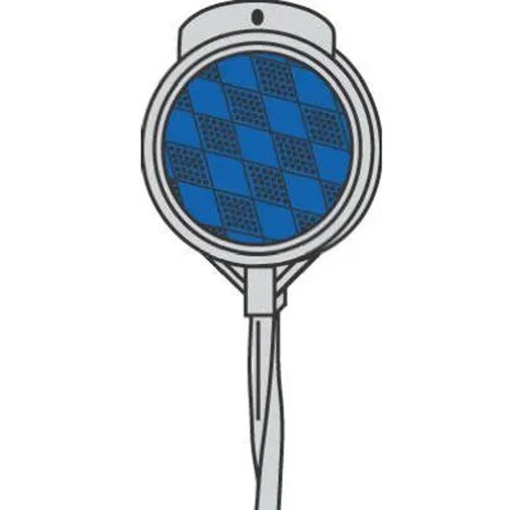 image of Reflective Driveway Marker, Blue Round With Aluminum Shaft, 48-In.