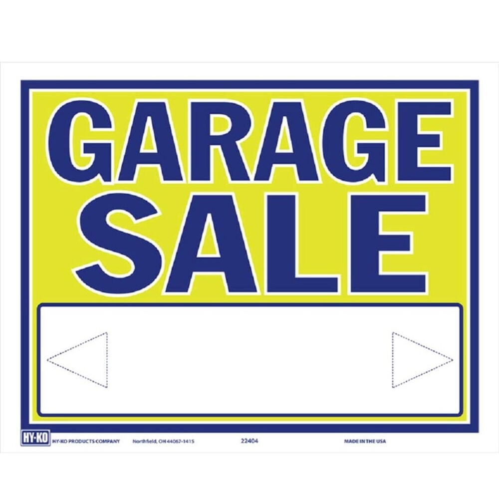 image of 9-Inch X 13-Inch Neon Garage Sale Sign