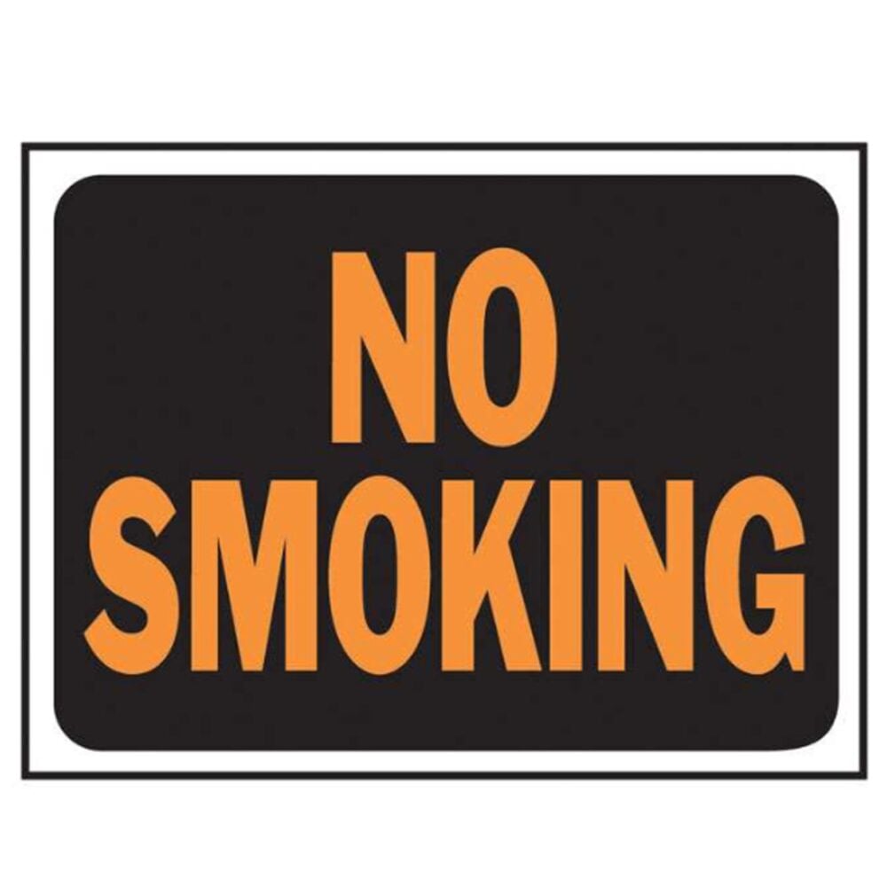 image of English No Smoking Sign Plastic 9 in. H x 12 in. W