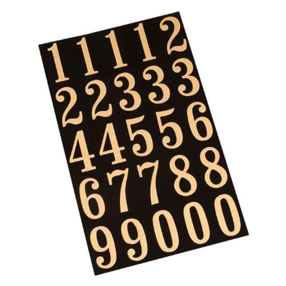image of Gold Vinyl Number Set 0-9 Self-Adhesive 1 pk