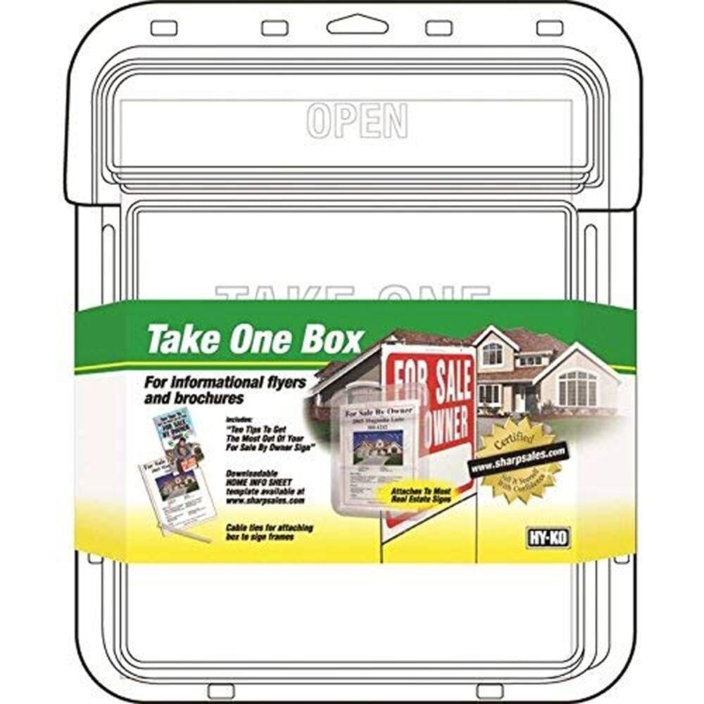 image of 22131 10-1/2-Inch X 15-Inch Clear Take One Box