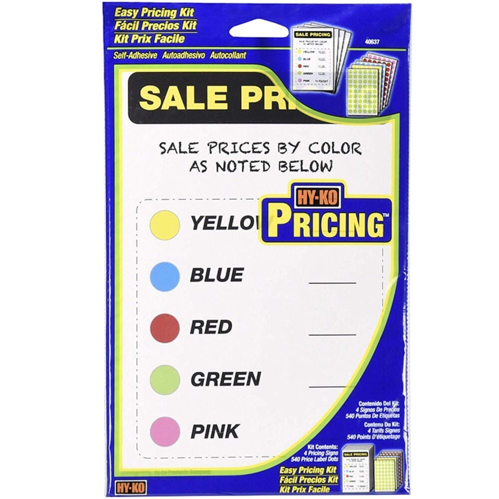 image of 40637 Garage Sale Pricing Kit, Various Colors