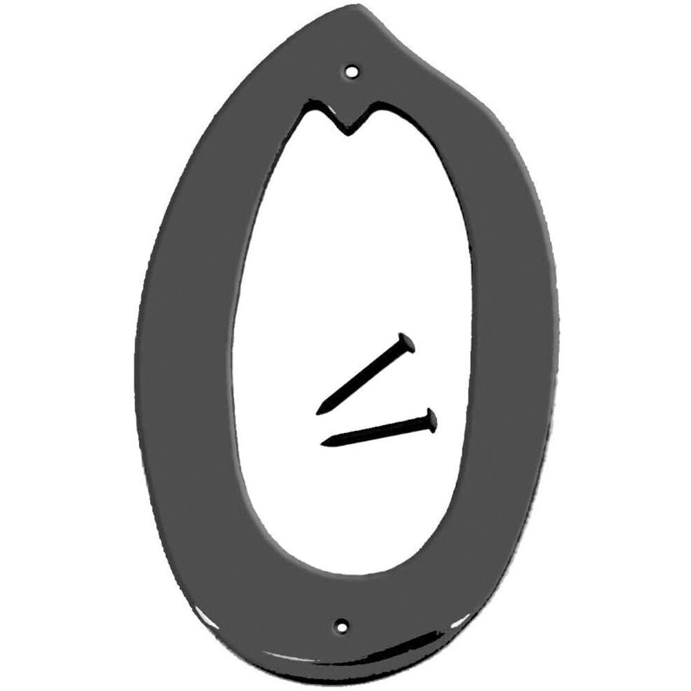 image of BK-40/0 Metal House Number 0 (ZERO), 4-Inch High, Black