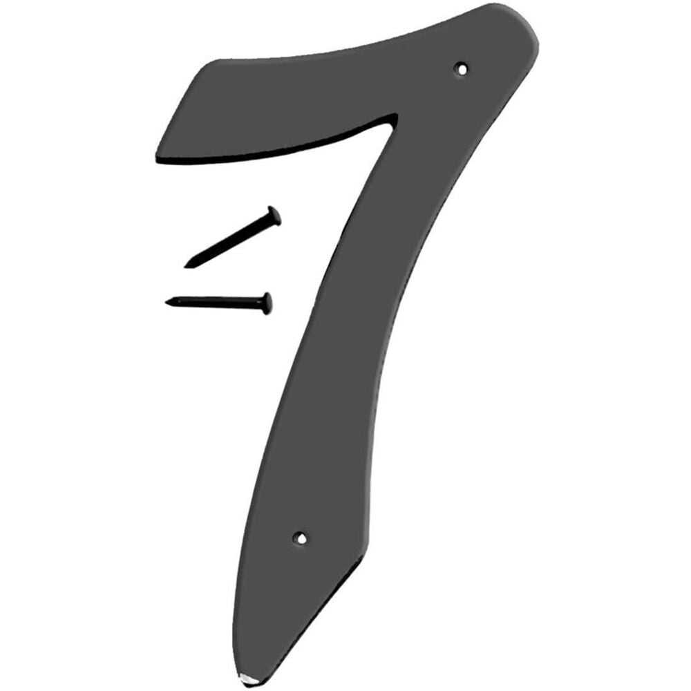 image of BK-40/7 Metal House Number 7 (SEVEN), 4-Inch High, Black
