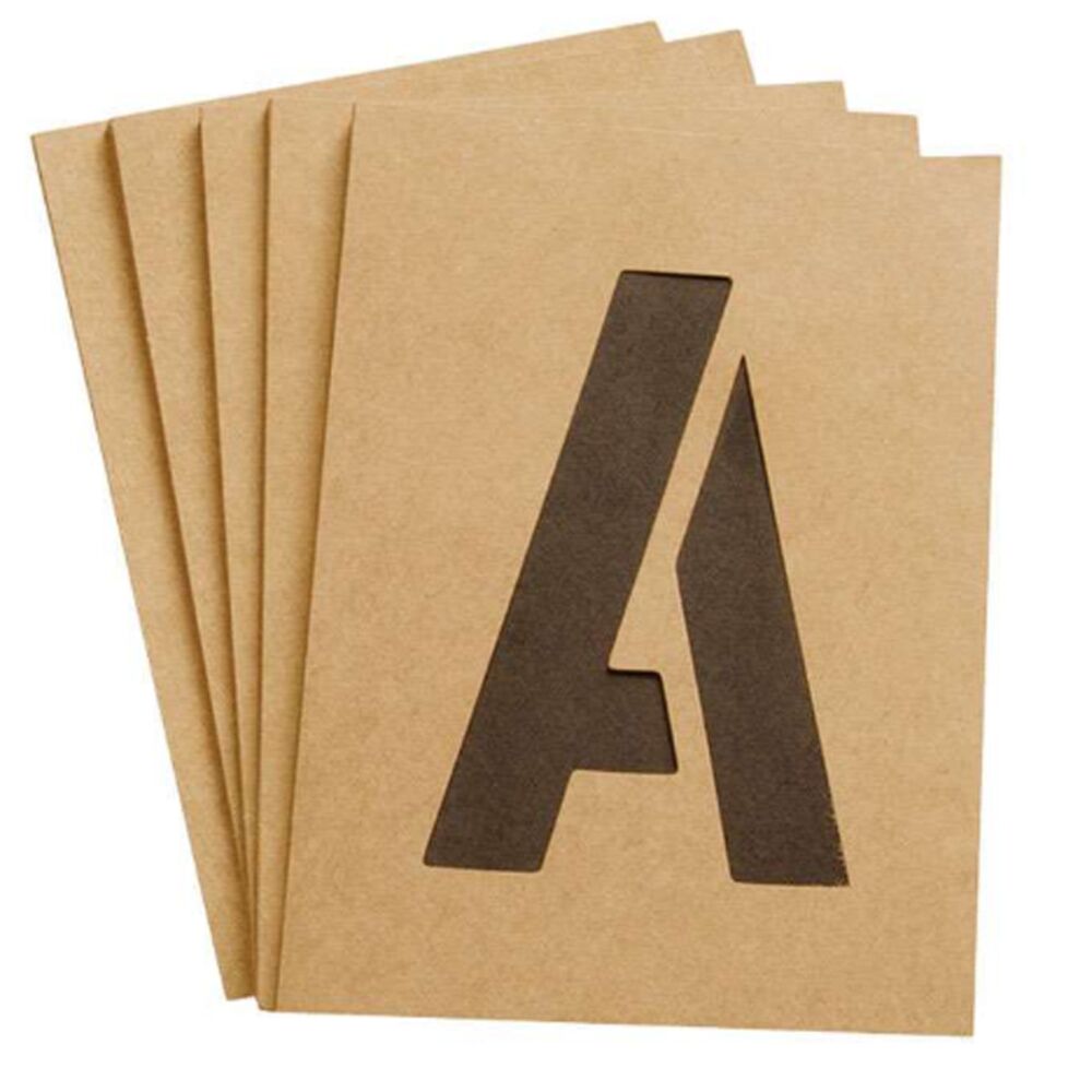 image of 4 in. Card Stock Letters Stencil 6 each