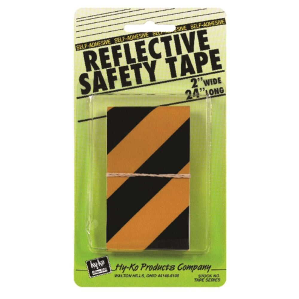 image of 24 in. Rectangle Black/Yellow Reflective Safety Tape 5 pk