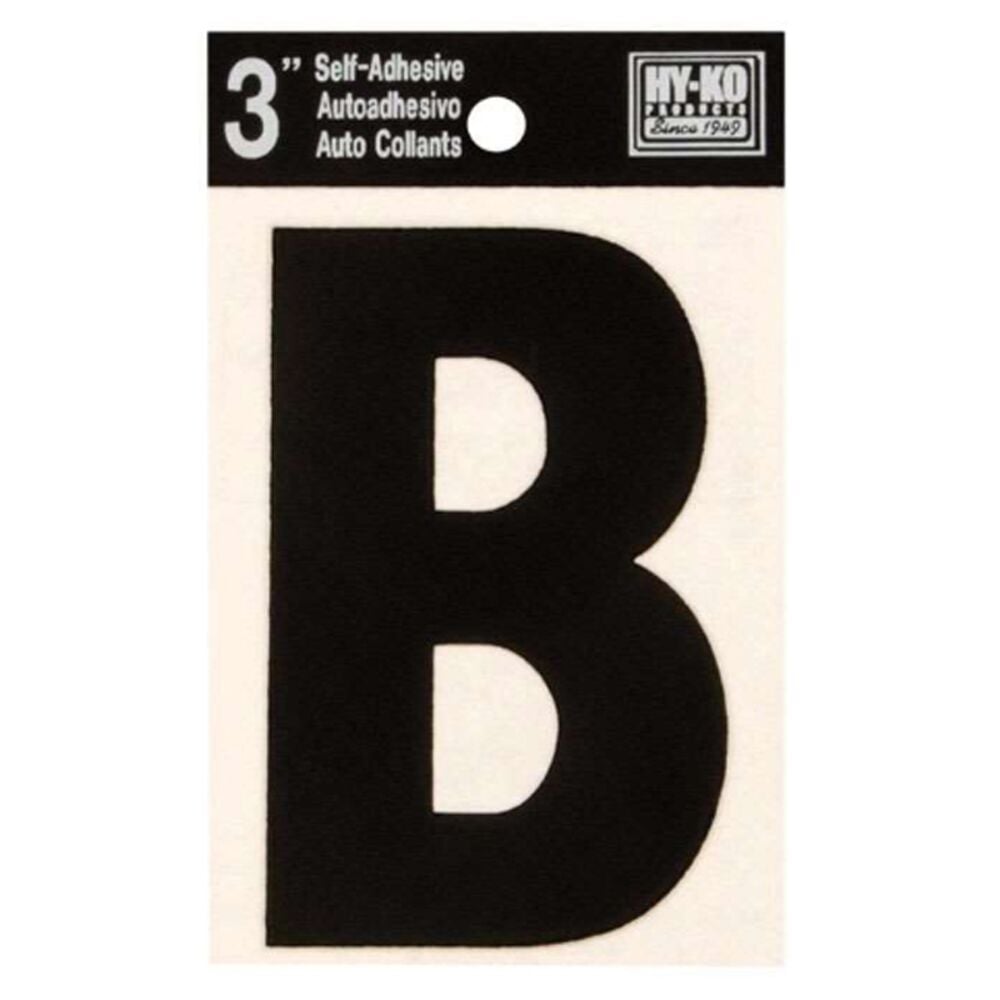 image of Black Vinyl Letter B Self-Adhesive 