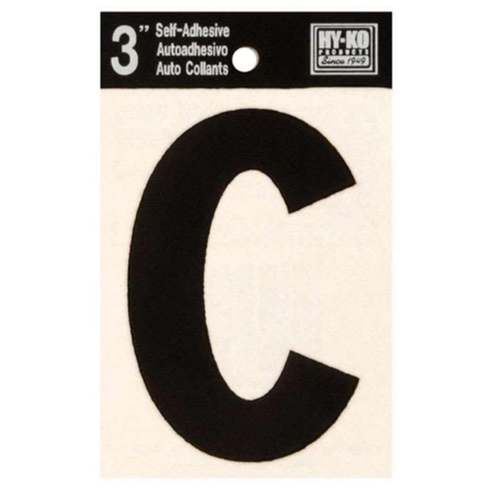 image of Black Vinyl Letter C Self-Adhesive 