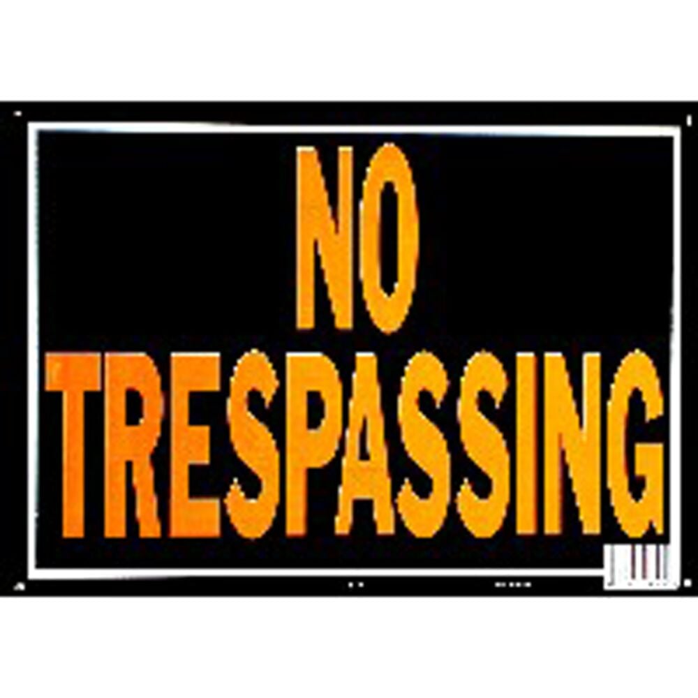 image of No Trespassing Sign, 10 x 14