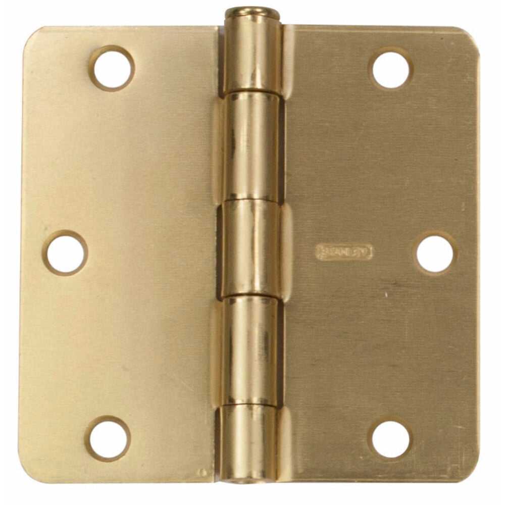 image of Door Hinge, 3-1/2-Inch, Satin Brass