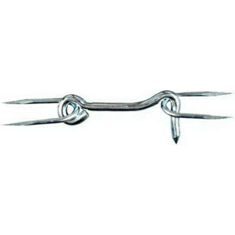 image of 4-Inch Zinc Finish Steel Gate Hook with Staple