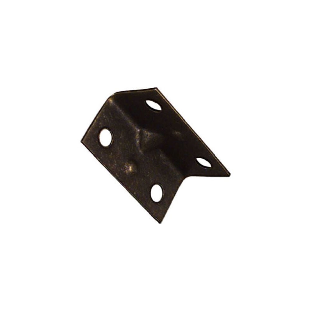 image of 1-1/2-Inch x 3/4-Inch Antique Brass Corner Brace - 4 Count