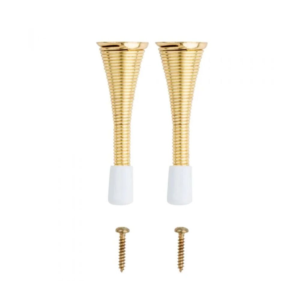 image of 232 Spring Door Stops in Brass - N184-291