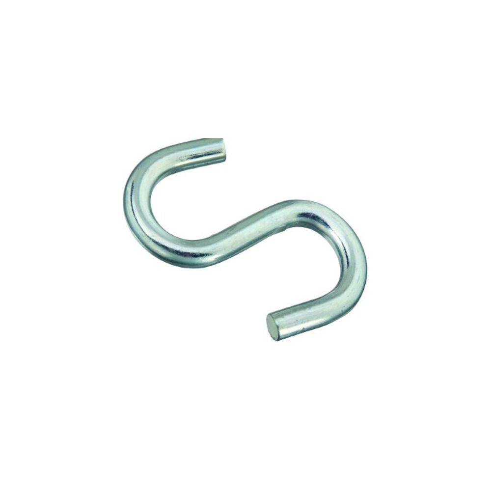 image of 2076 Open S Hooks in Zinc plated - N347-856