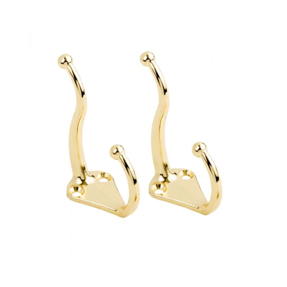 image of 160 Coat/Hat Hooks in Brass - N154-575