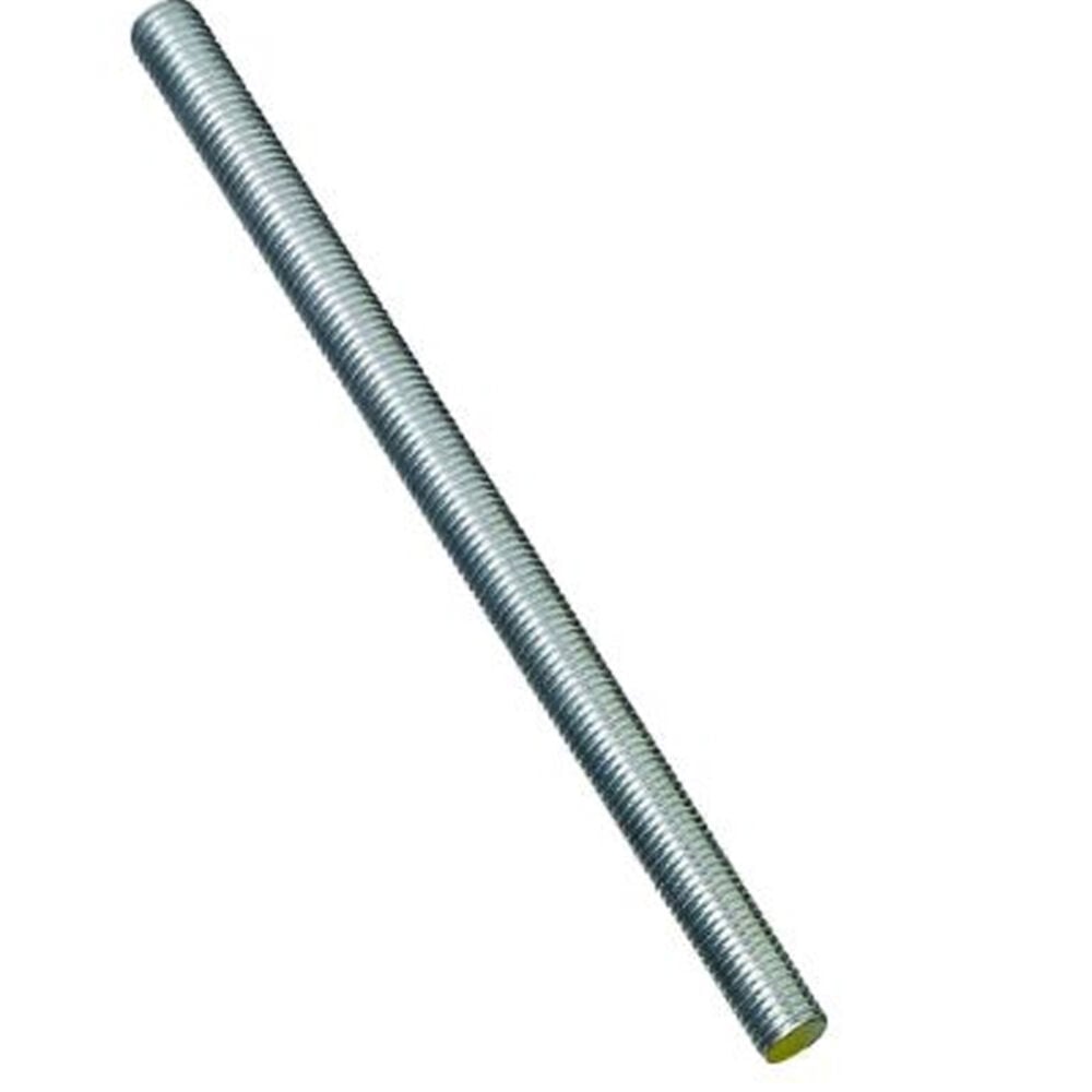 image of N179-473 Threaded Steel Rod 3/4 Inch Zinc Plated 10 TPI By 24 Inch Zinc Plated