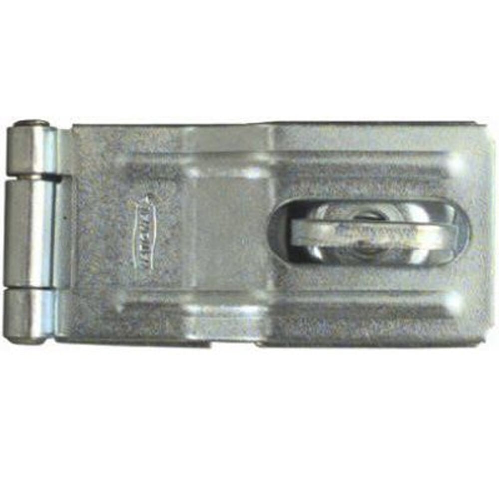 image of N102-855 Swivel Staple Safety Hasp 3-1/4 Inch Zinc Plated Steel