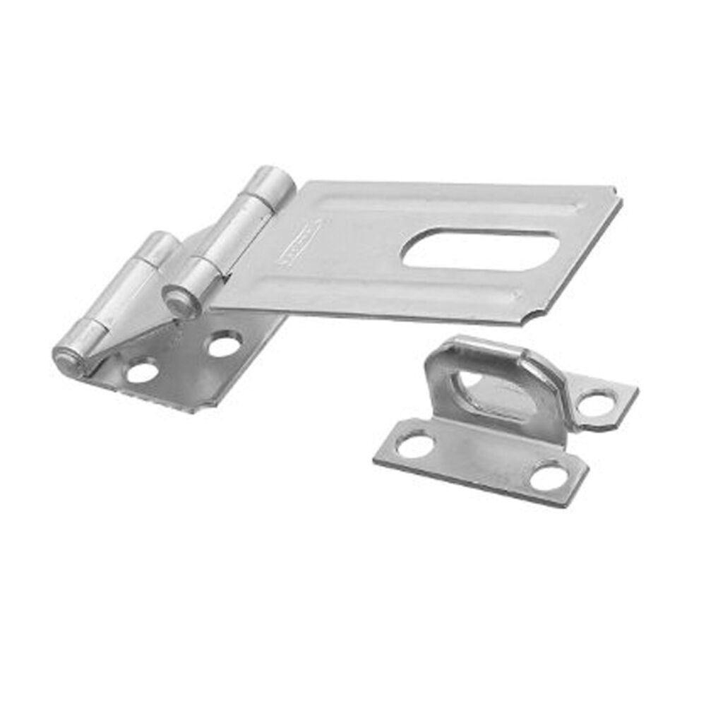 image of N103-259 Double Hinge Safety Hasp 3-1/4 Inch Zinc Plated Steel