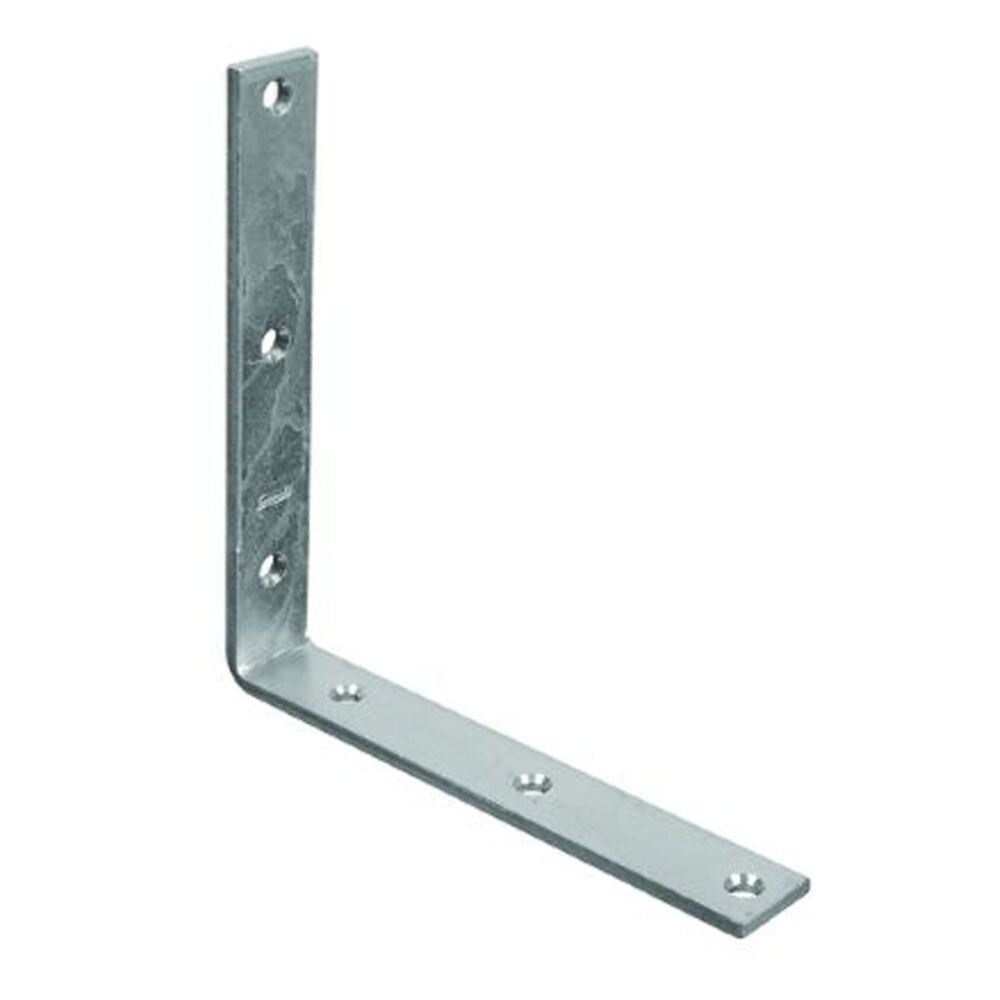 image of N220-178 Corner Brace 8 By 1-1/4 By 0.20 Inch Zinc Plated Steel Bulk