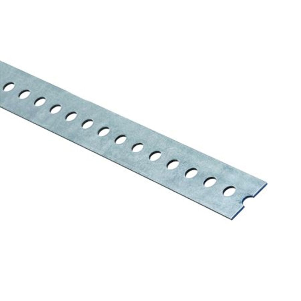 image of N180-141 Slotted Flat Bar 0.074 Thick 1-3/8 By 72 Inch Galvanized Steel