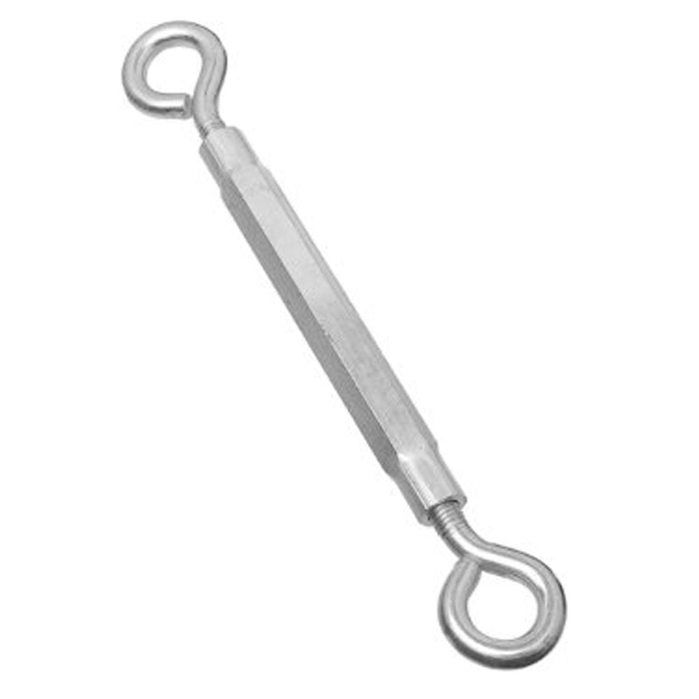 image of N221-788 Eye & Eye Turnbuckle 1/2 By 17 in Zinc Plated Steel With Aluminum Body