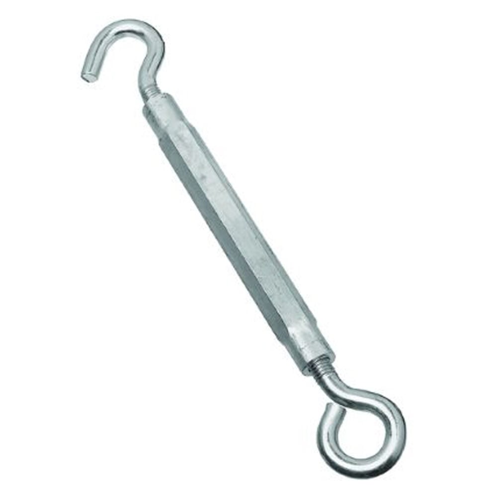 image of N221-903 Hook & Eye Turnbuckle 1/2 By 17 in Hook & Eye Turnbuckle Zinc Plated Steel With Aluminum Body