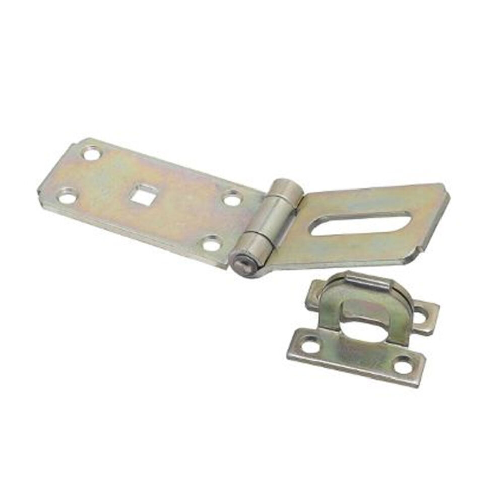 image of N103-176 Extra Heavy Hinge Hasp 7-1/4 Inch Zinc Plated Steel
