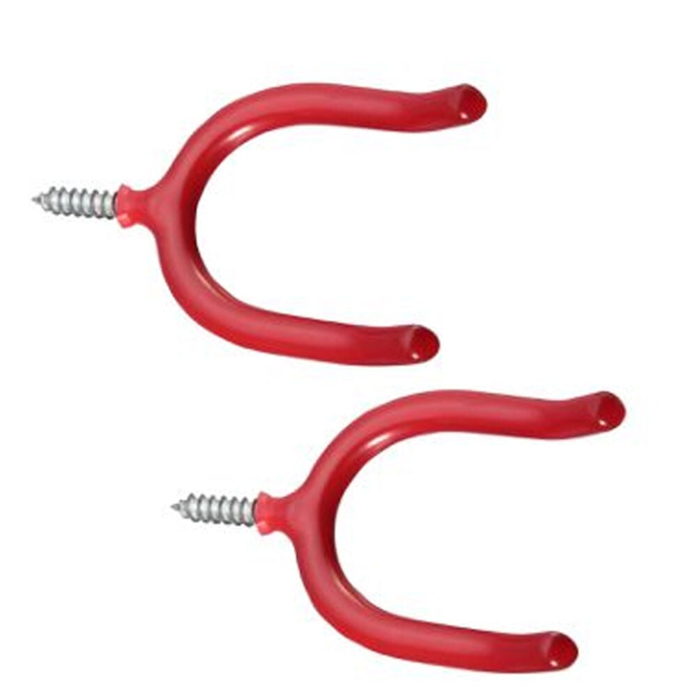 image of N188-004 Double Tool Storage Hook Red Vinyl Coated 2 Pack