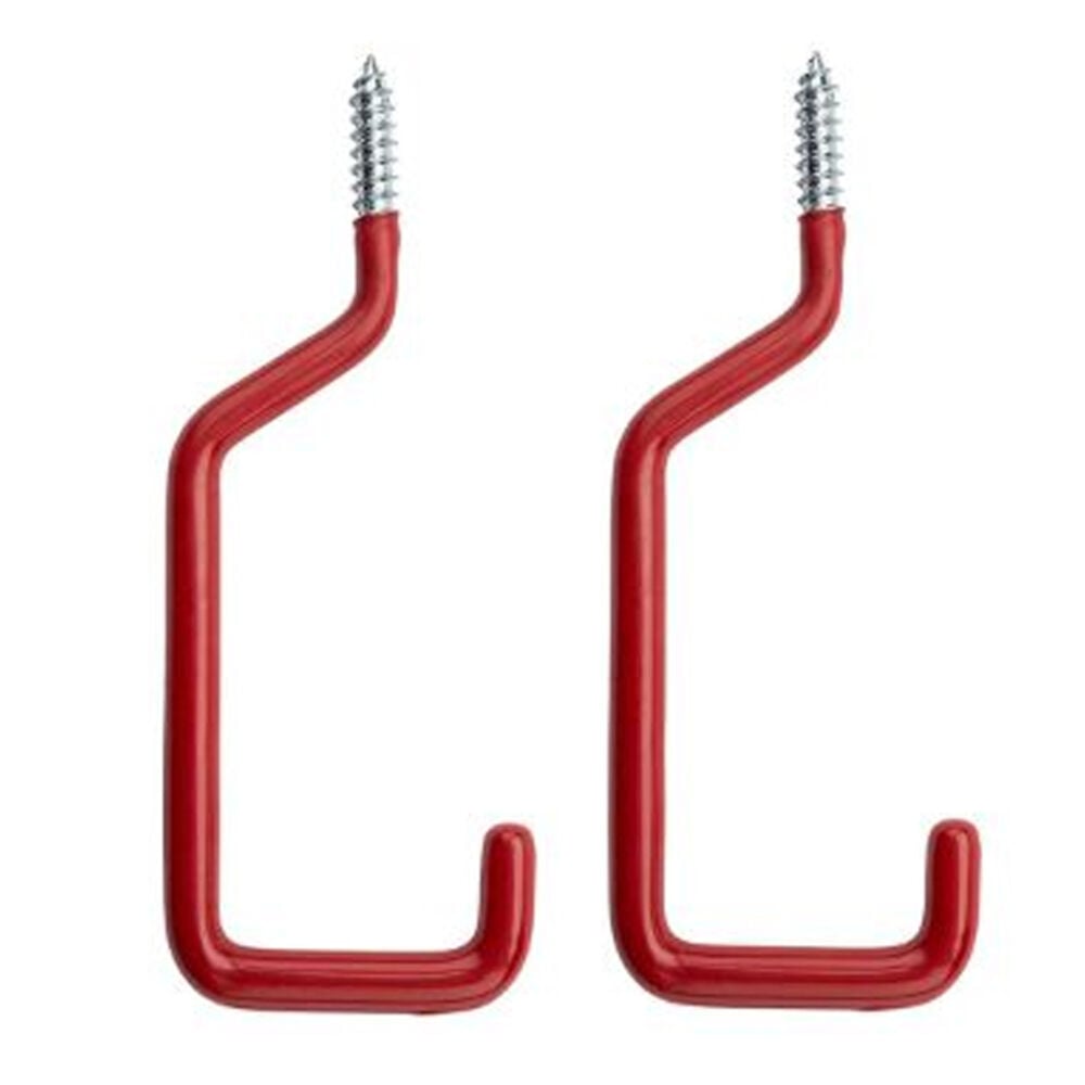 image of N188-010 Rafter Screw Hook Red Vinyl Coated Steel Bulk