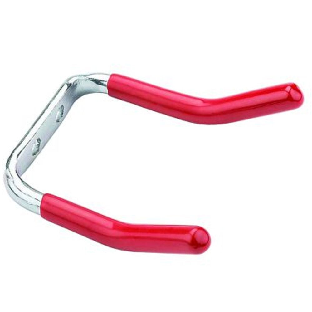 image of N188-009 Double Hooks Red Vinyl Coated 2-3/4 Inch 2 Pack